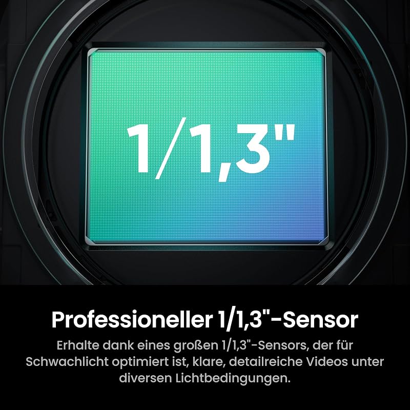 Link 2C Pro Auf Geht's-Bundle – 4K PTZ-Webcam für PC/Mac, 1/1,3"-Sensor, Schwachlicht, Auto-Framing, HDR, rauschunterdrückende Richtmikrofone, unterstützt Stream Deck, Zoom