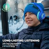 iClever Kids Wireless Headphones LED Lights 43H Playtime Safe Volume Bluetooth view 4