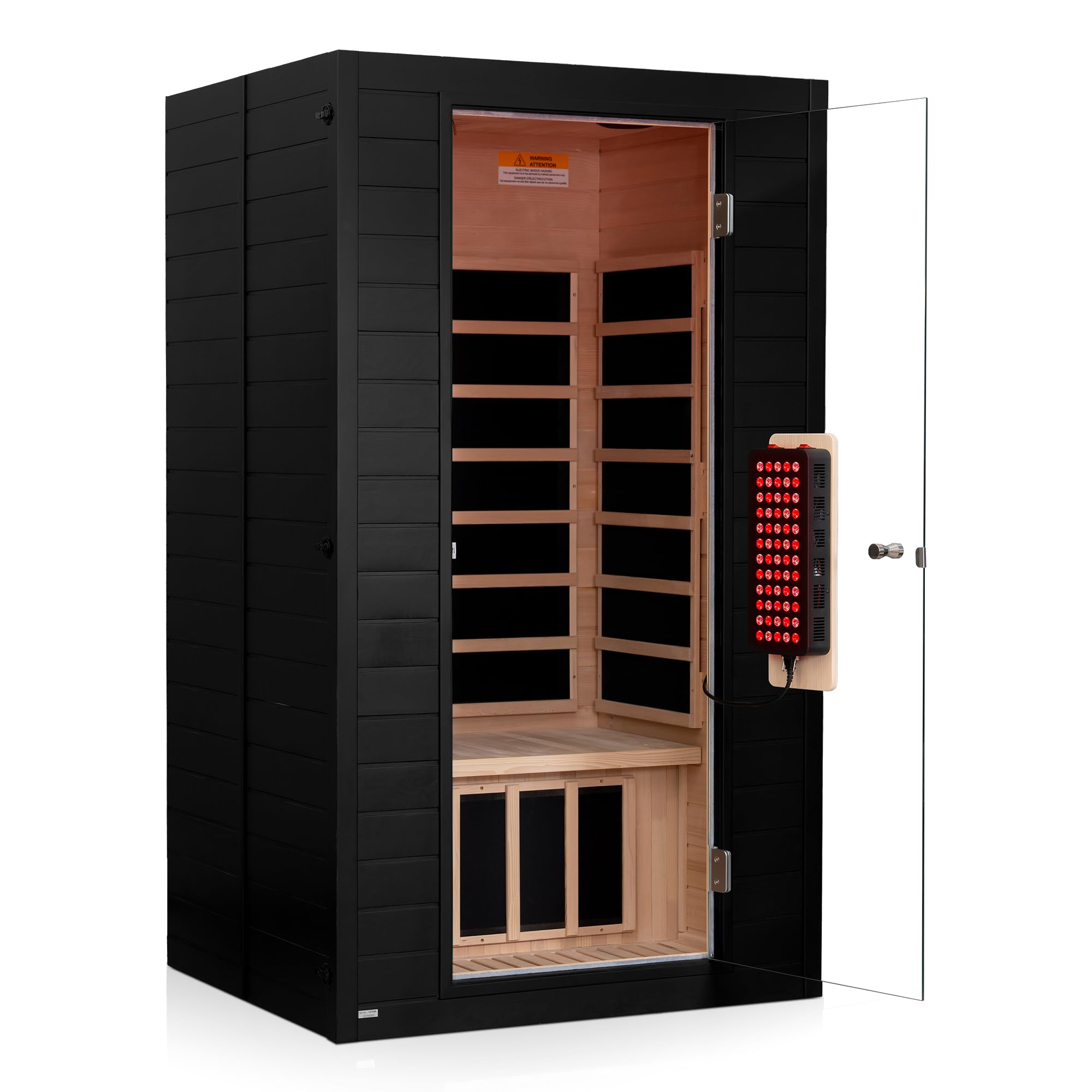 Photo 1 of ***FACTORY SEALED******TRUCK/TRAILER PICKUP ONLY***
RESTISLAND Infrared Sauna with Red Light Therapy, 1-2 Person Full Spectrum Sauna for Home, Indoor Canadian Hemlock Wood Dry Saunas Room with Bluetooth Speakers, 7 Color Therapy Lights, Rapid Heating