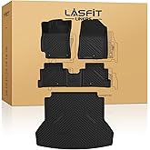 LASFIT Floor Mats & Cargo Mat for Hyundai Elantra 2020 2019 2018 2017, All Weather TPE Car Mats Custom Fit Floor Liners for Elantra 2017-2020, 1st and 2nd Rows & Trunk Mat, Black