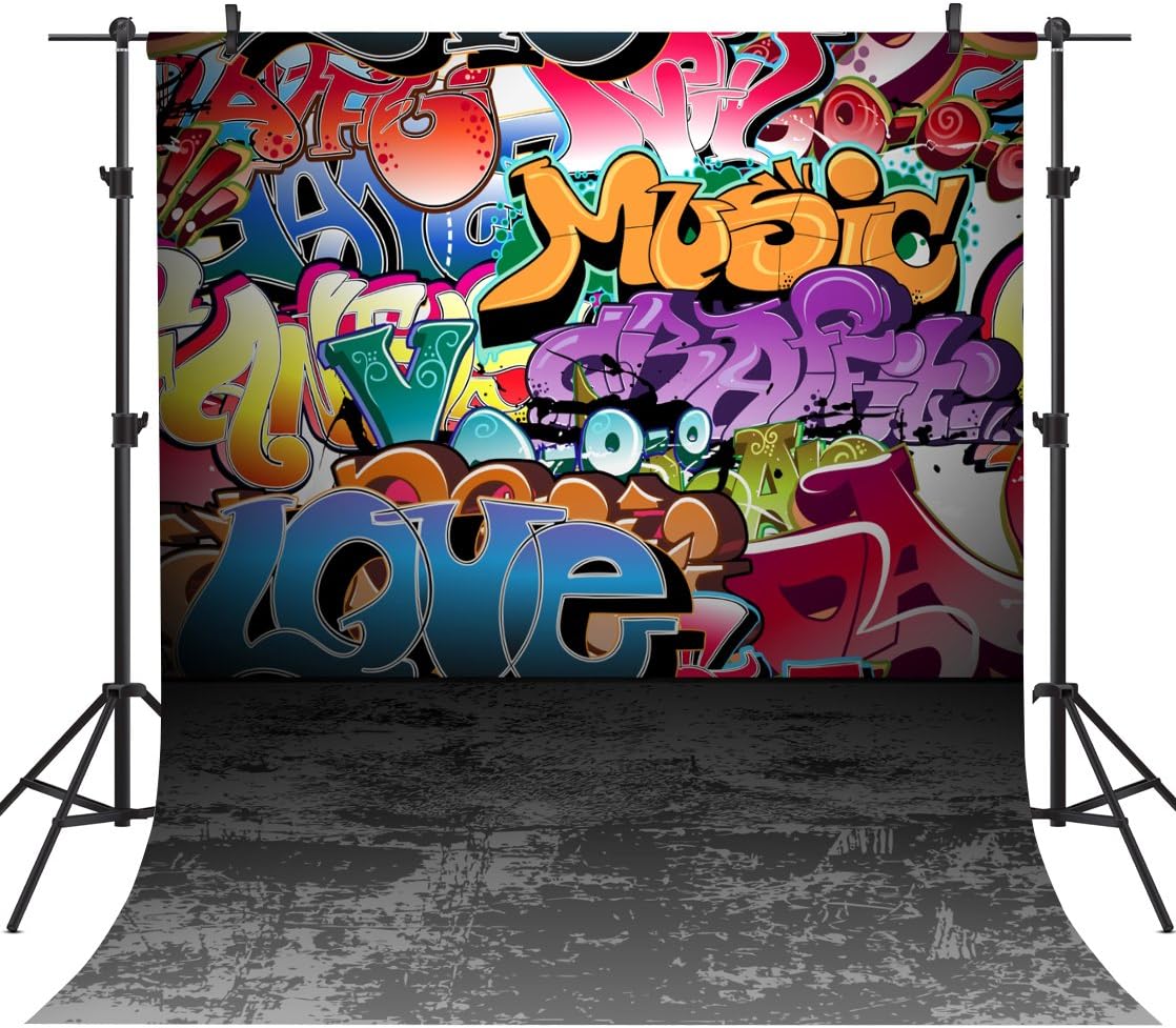 Amazon Com Ouyida 8x8ft Seamless Wall Graffiti Style Pictorial Cloth Photography Background Computer Printed Vinyl Backdrop Tg01c Camera Photo