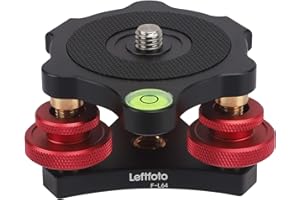 LEFTFOTO Tripod Leveler Stand with +/-5 Degree Precision Adjustment Bracket for Seestar s50/Panoramic Head Ball Head Video Head and Tripod
