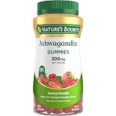 Nature's Bounty Ashwagandha Gummies, Mixed Berry Flavor, 60 Gummies | 300mg KSM-66 Ashwagandha Extract