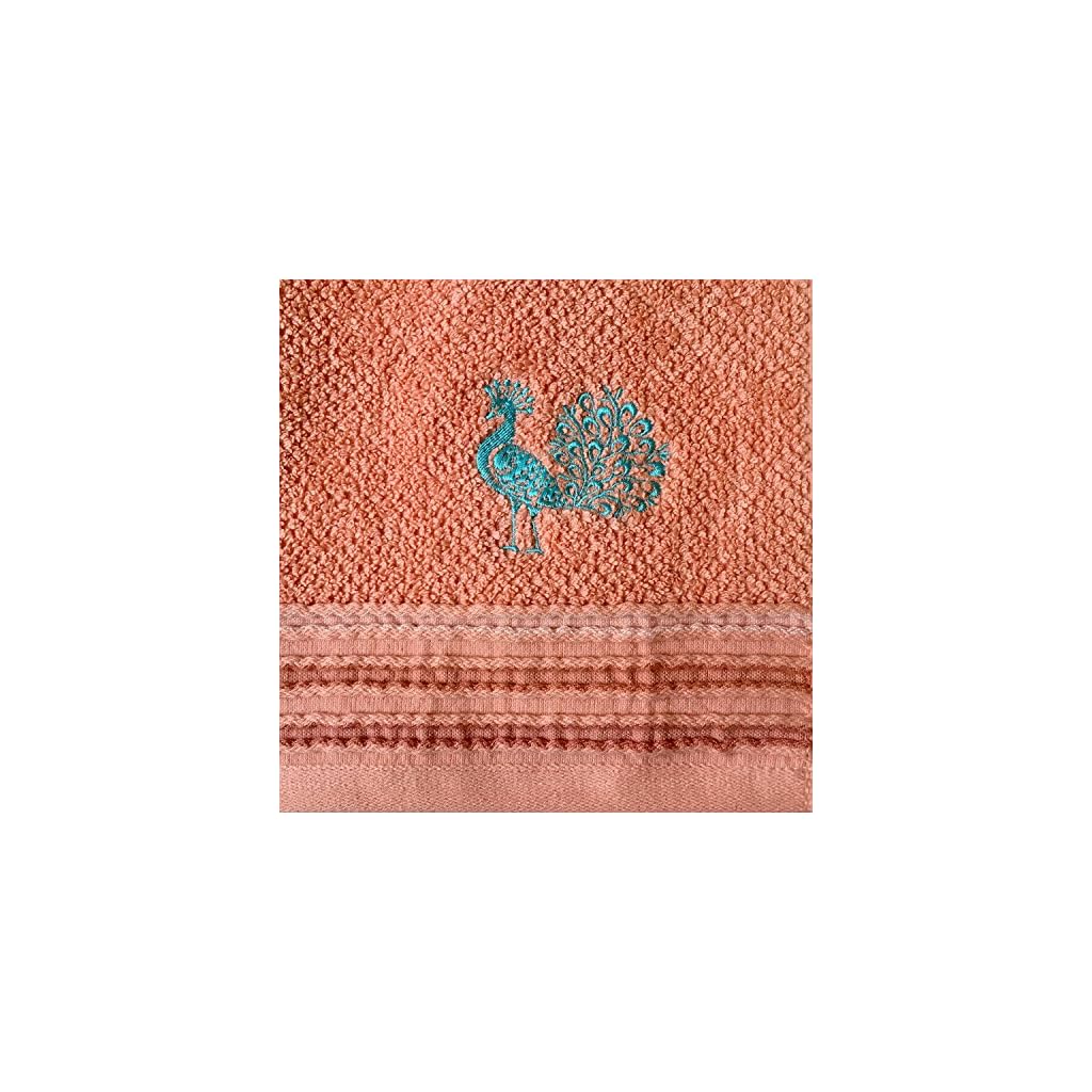 Dena Modern Solid Bath Towel, Coral LAVORIST
