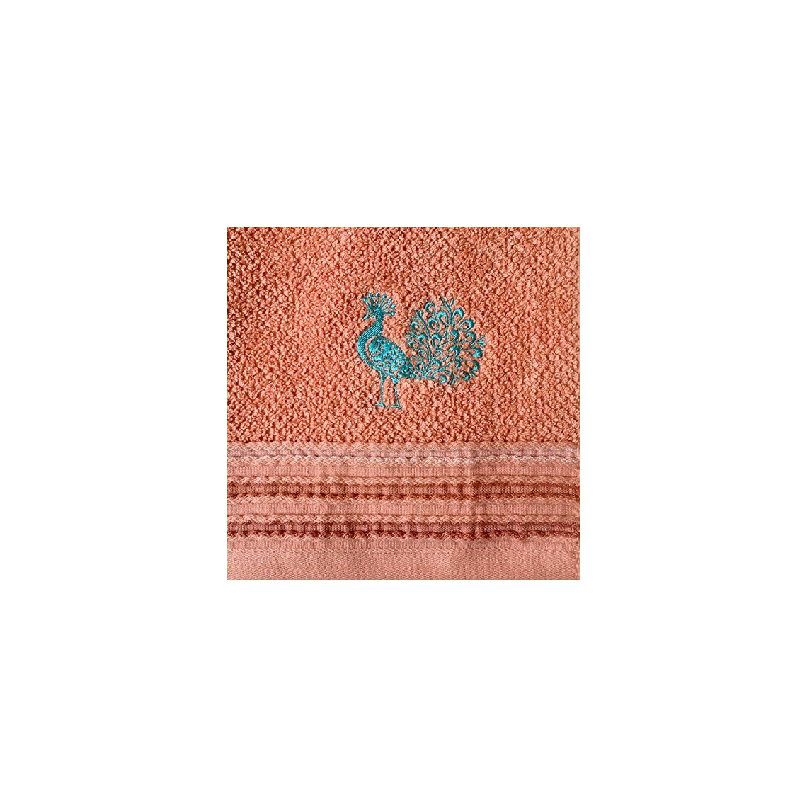 Dena Modern Solid Bath Towel, Coral LAVORIST