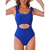 AI'MAGE One Piece Swimsuit Women 2025 Tummy Control Bathing Suits Cutout Scoop Neck Swimwear Push Up Swim Suit