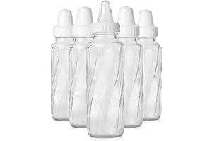 Evenflo Feeding Classic Glass Bottle, Twist Bottles, 8 Oz, 1-Pack of 6 Bottles