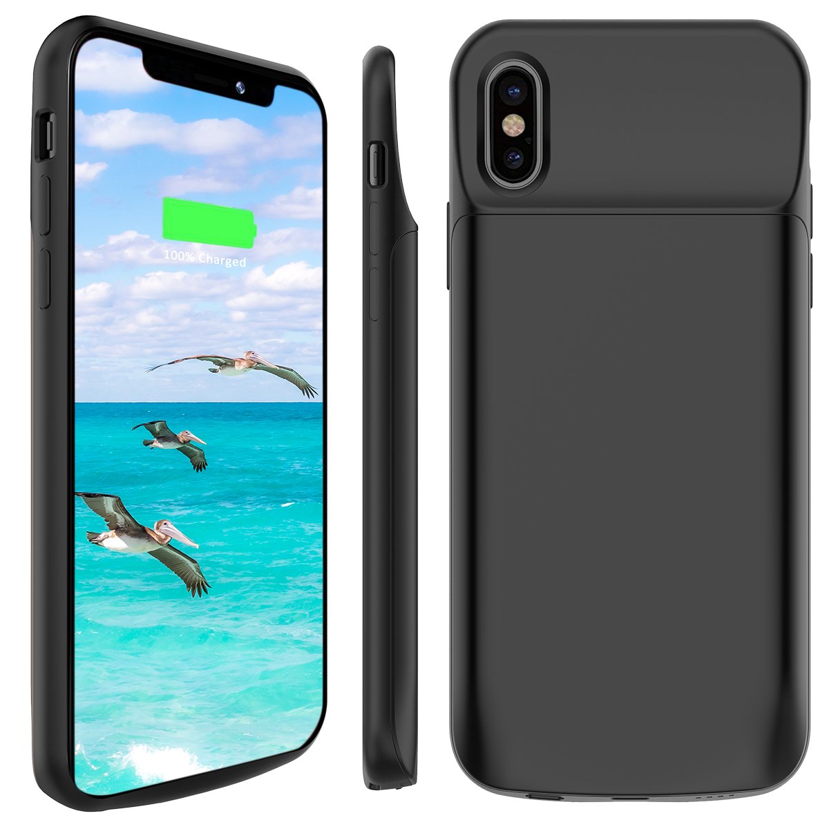 Buy iPhone Xs/ X Battery Case, Stoon 6000mAh Portable Charger Case