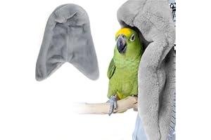 LOPERDEVE Bird Buddy Corner Fleece Bird Blanket Cozy Bird Bed Warmer Parrot House for Cage Hanging Hammock Toy for Greys Amazons Parakeet Cockatiel Conure Lovebirds Finch Canaries(M)