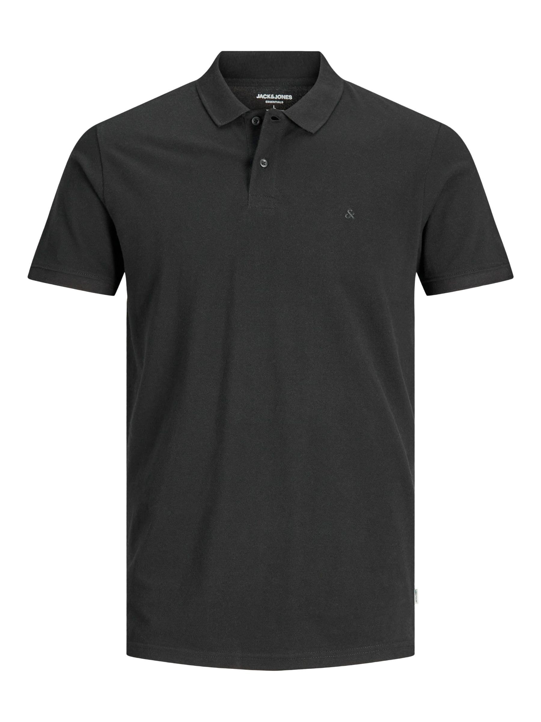 JACK & JONES Herren Jjebasic Noos Poloshirt, Schwarz, XL EU