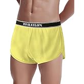 ZONBAILON Men's Sexy Large Split Side Boxer Shorts Fit Casual Running Boxers Mesh Breathable Underwears Athletic Trunks
