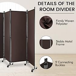 Giantex 4 Panel Room Divider, Folding Privacy