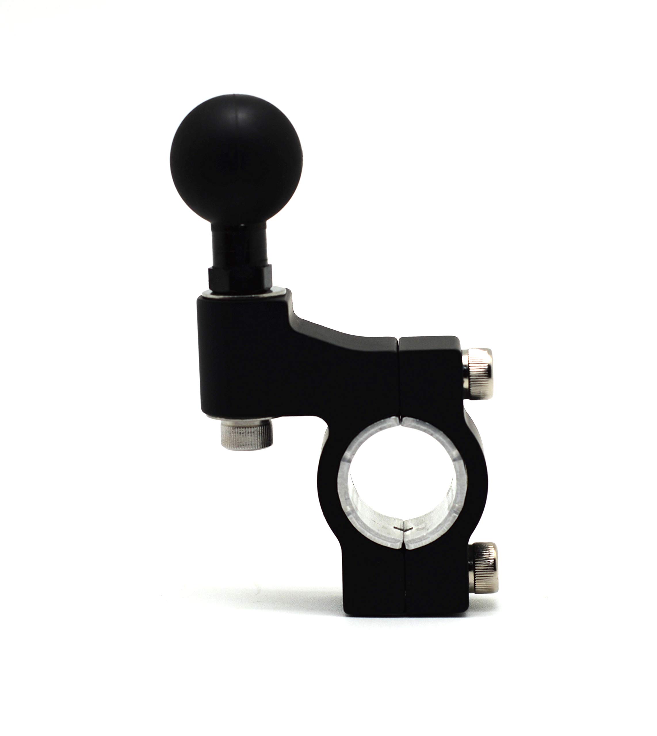 Cliff-Top Motorcycle 1'' Handlebar Mounting Base with One Inch Ball (Black)