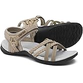 UBFEN Womens Hiking Comfort Sport Sandals Beach Vacation Camping Casual Sport Sandals with Adjustable Straps and Arch Support