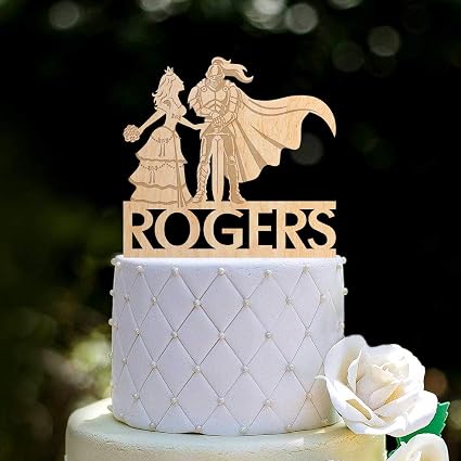 Decoration De Gateau De Mariage Avec Motif Princesse Et Chevalier 0299 Amazon Fr Cuisine Maison