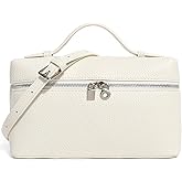 Crossbody Bag for Women Top-Handle Pouch Bag Designer Shoulder Leather Handbag Trendy Purse (Beige)
