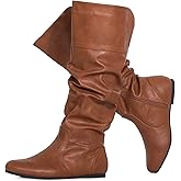RF ROOM OF FASHION Women's Slouchy Knee High Hidden Pocket Boots (REGULAR CALF)