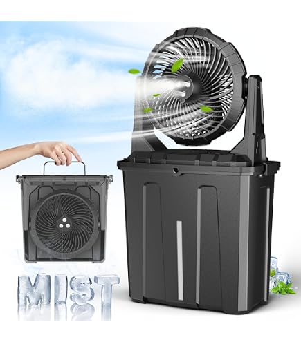 Amazon.com: Ausic 2026 Upgraded 10″ 9L Oscillating Portable