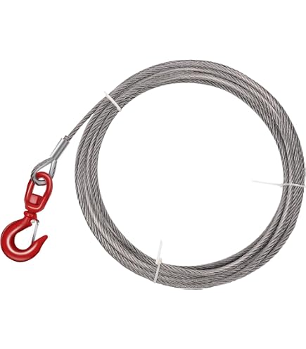 Cavo D'acciaio Rivestito Vinile 5/16” – 50 Ft, Anima 7x19, Per Uso Aereo Ed Estero - copertina
