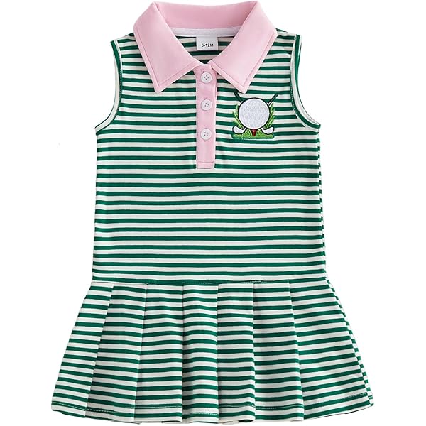 pink and green striped golf dress Sonny Green Striped Tunic Dress | Women's Clothing main image 0