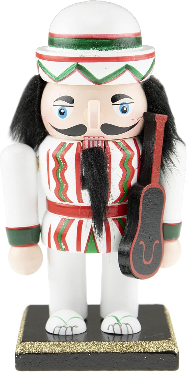 Nutcrackers - Clever Creations Mexican Mariachi 6 Inch Traditional Wooden Nutcracker, Festive Christmas Décor for Shelves and Tables