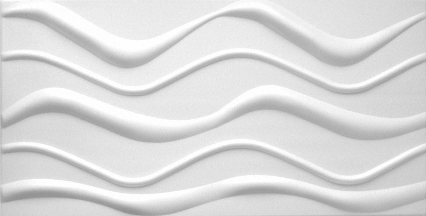 Topceilingtiles 3D Decorative Interior Wall Panels-3D Wall Boards-3D Wall Cladding-Wave III (42 pcs / 21 sqm)