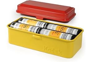 KODAK 120/135 Film Case - for 8 Rolls of 120 Films / 10 Rolls of 35mm Films - Retro Steel Case to Sort & Safeguard Film (Film