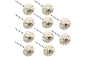 TorSor 10 Pack Polishing Buffing Wheel Set Felt Polishing Wheels with Wool Felt Cotton 1/8'' Shank Abrasive Buffing Brush Wheel for Dremel Cordless Rotary Tool Kit Shining Guitar Fret Crystal Resin