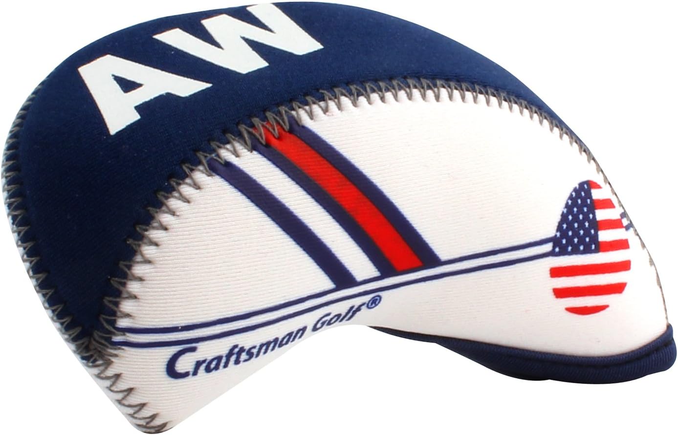Craftsman Golf White & Blue US Flag Neoprene Golf Club Head Cover Wedge Iron Protective Headcover for Callaway, Ping, Taylormade, Cobra, Etc. : Sports & Outdoors