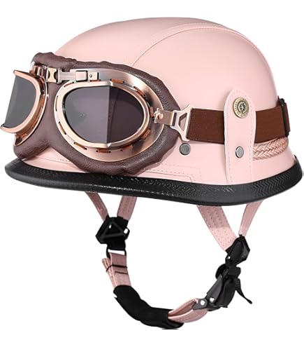 Casco Calimero Casco De Moto Medio Estilo Vintage Alemán Cara