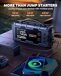 TREKURE 10-in-1 Car Battery Jump Starter with Air