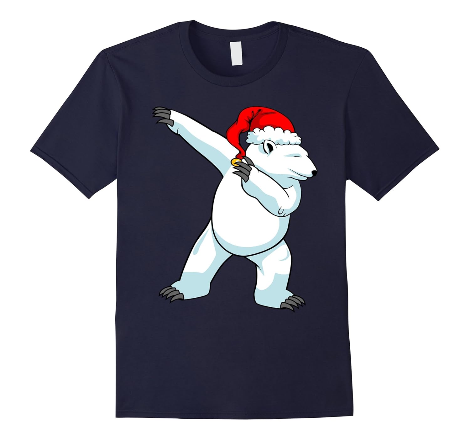 Dancing Dabbing Polar Bear Christmas Holidays T-Shirt-ANZ