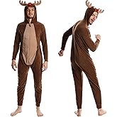 SLEEPHERO Men’s Fleece Onesie – Full Zip Hooded Union Suit – Soft Adult One-Piece Year-Round Lounge Set