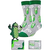 Funny Socks for Men - Big Dill Pickle Lover Gifts, Crazy Socks for Teen Boys