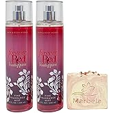 Bath & Body Works Forever Red Vanilla Rum 2 Pack Fragrance Mist Bundle with a Himalayan Salts Springs Bar Soap - Full Size