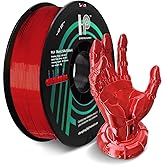 HP3DF PLA Filament, Silk PLA, 3D Printer Filament, PLA Filament 1.75mm Dimensional Accuracy +/- 0.02mm, 1KG Spool (2.2 lbs), Fit Most FDM Printer (Silk Red)