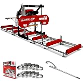 MechMaxx 36"MAX Portable Sawmill,20' Track Length,36" Board Width,SM-36MAX | 750cc 25HP E-Start V-Twin Engine, 7" Max Board Thickness, 10 x Blades + log hook Included, 2 Years After-sales Service