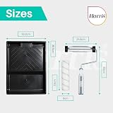 Harris 9in Walls Ceilings Paint Roller Set 4 Medium Pile Sleeves Frame Tray view 5