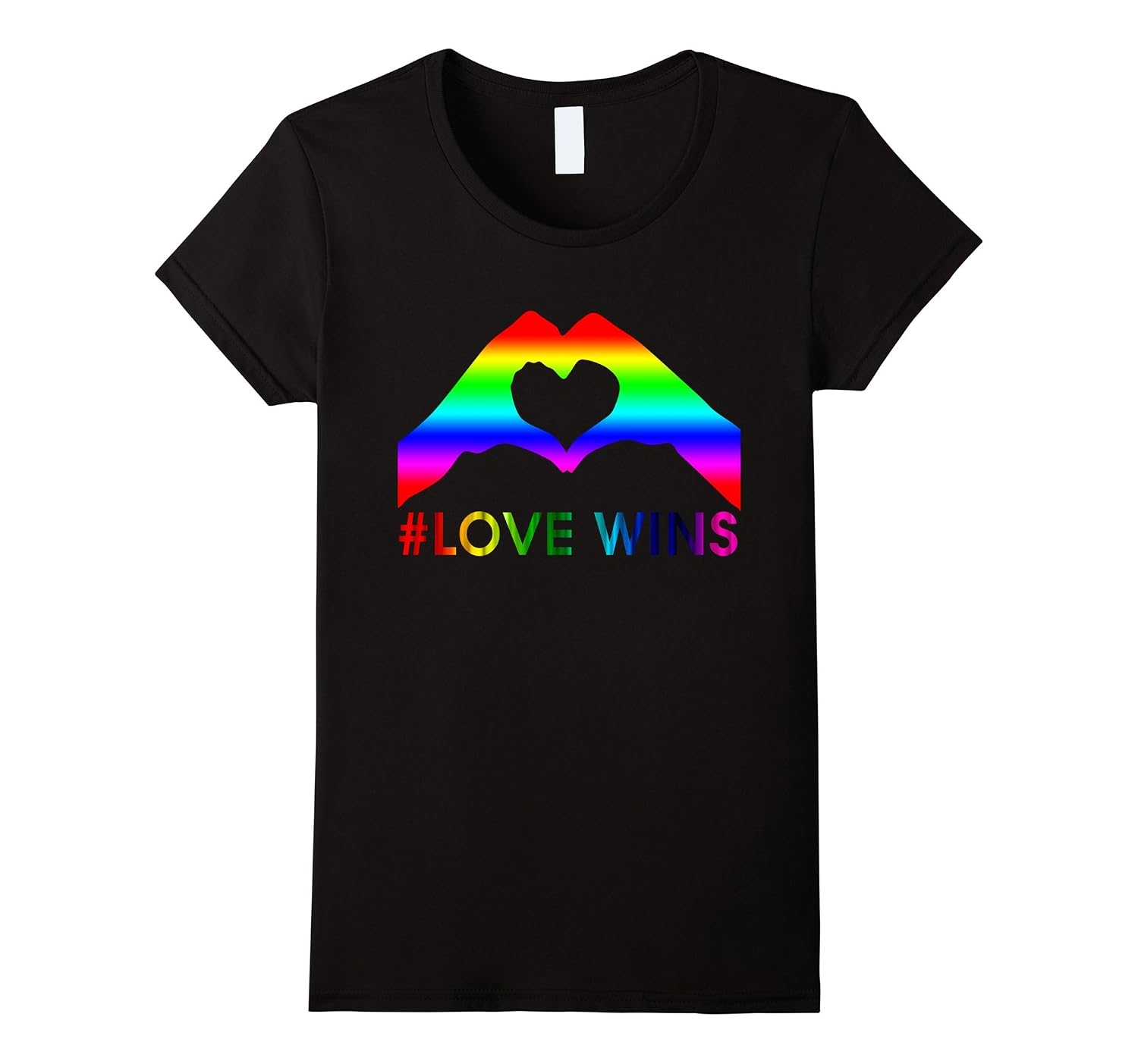 Love Wins Pride T-Shirt For Women - LGBT Rainbow Flag Graphic Tee, Vintage Style Crew Neck | Casual Gay Pride Top (Blue, Medium)
