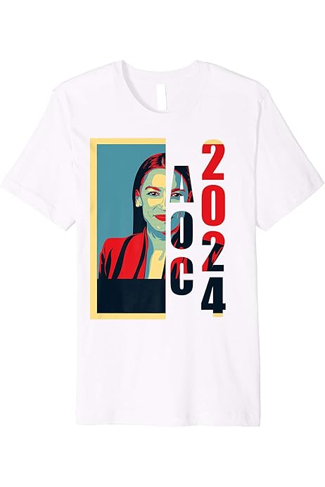 Amazon.com: Alexandria Ocasio-Cortez AOC - Presidential Campaign 2024 T- Shirt : Clothing, Shoes \u0026 Jewelry