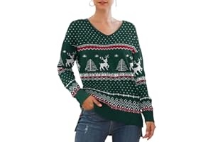 Jouica Women's Casual Lightweight V Neck Batwing Sleeve Knit Top Loose Pullover Sweater