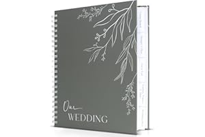ZICOTO Beautiful Minimalistic Wedding Planner Book and Organizer - Enhance Excitement and Makes Your Countdown Planning Easy - Unique Engagement Gift for Newly Engaged Couples, Future Brides and Grooms