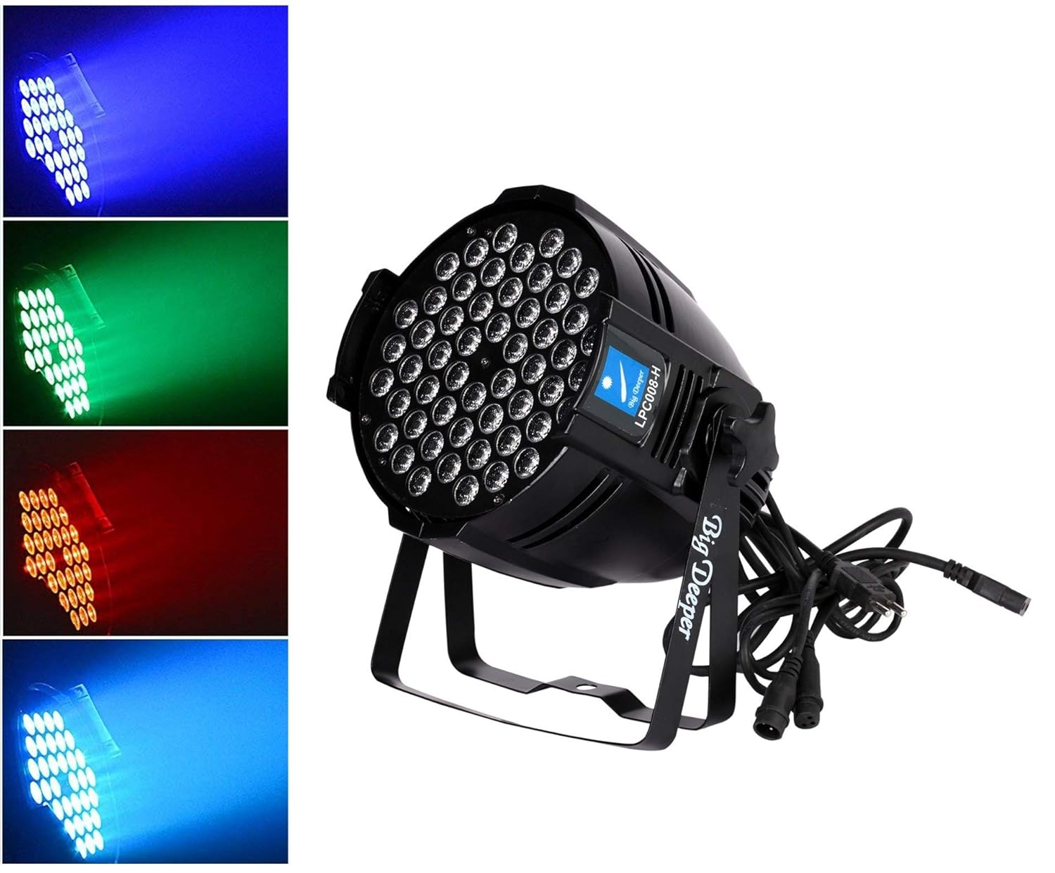 big deeper lpc008h led par light with 1 5wx 54 rgb 3 in 1 led ideal for dj disco party stage lighting wedding and festive decorations