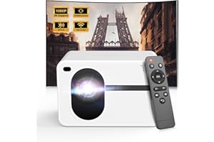 Mini Projector with Wifi and Bluetooth Native 1080P fhd, 13000L ZDK Outdoor Portable Video Movie Wifi Projector Home Theater, Proyector Compatible with iOS/Android Phone/Laptop/PC/TV Stick/HDMI/USB/AV