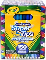 Crayola Super Tips Washable Markers 150 Pack Assorted Colours Medium Tip view 2