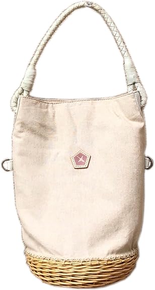 Amazon Ain Soph アインソフ ラタン ベース 布帛 レザー ２way トートバッグ ポシェット レディースバッグ 縦長 ショルダーバッグ Ase 953 Hrt アイボリー Ain Soph アインソフ トートバッグ