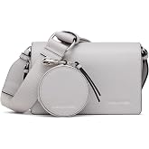 Calvin Klein Women's Millie Camera Bag Crossbody Handbag | Vegan Leather, Triple Compartment, Interior Zip Pocket, 8 Card Slots, Travel