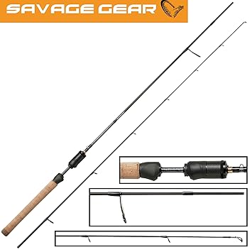 Savage Gear CCS Parabellum UL 1,85m 3-8g - Leichte Spinnrute zum Barschangeln & Forellenangeln, Ultra Light Rute, Barschrute