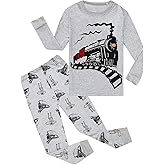 Little Boys Pajamas Fire Truck Kids Train 2 Piece Pjs Dinosaur Sleepwear Toddler Boy Tractor Clothes Sets 2-7 Years