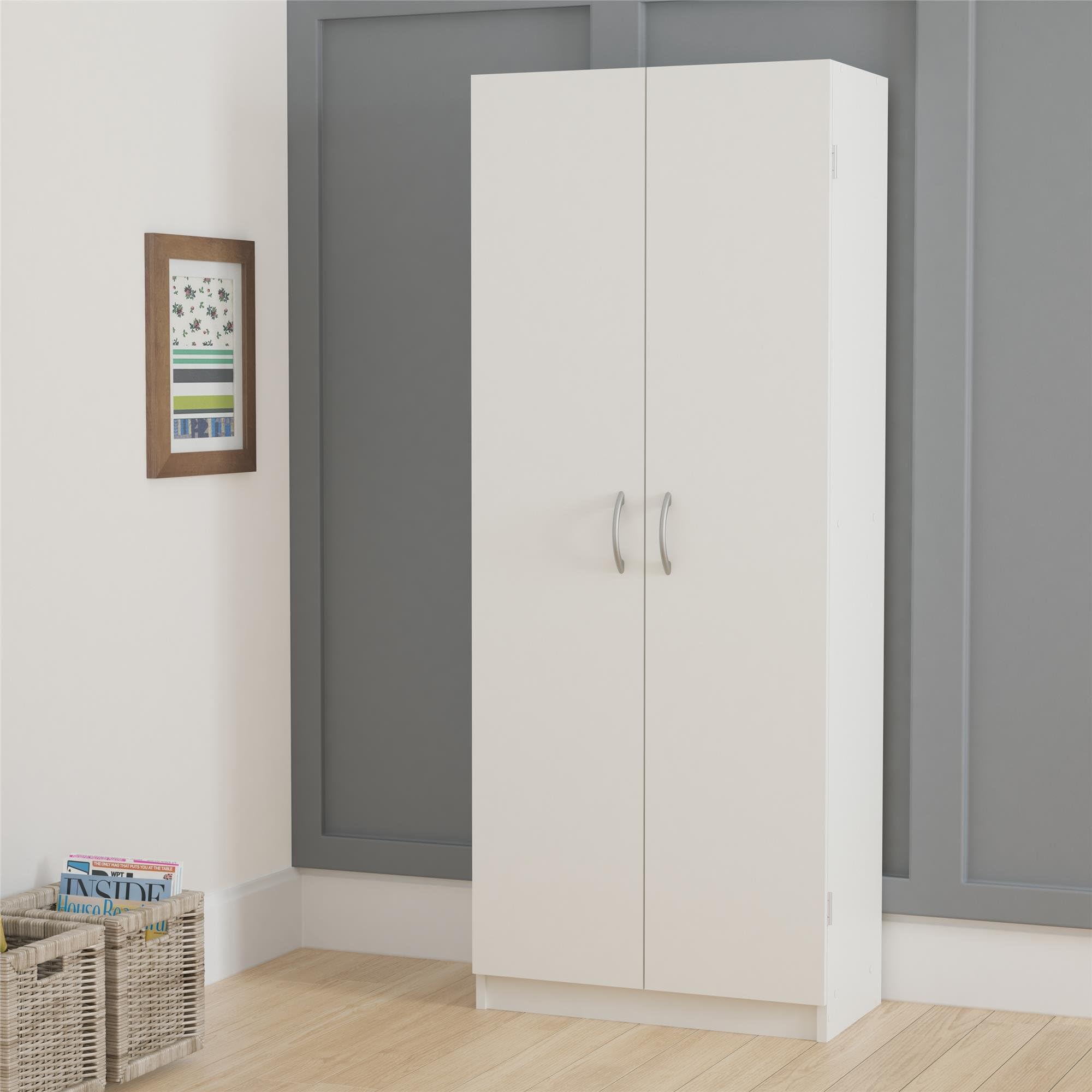 REALROOMS Tally 2 Door Storage Cabinet, White